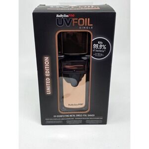 BaBylissPRO Rose Gold UV Single Foil Shaver Limited Edition New Open Box
